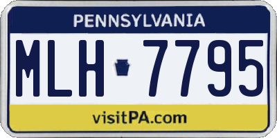 PA license plate MLH7795