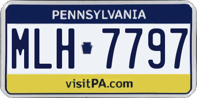 PA license plate MLH7797