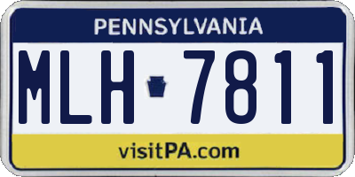 PA license plate MLH7811