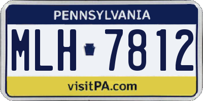 PA license plate MLH7812