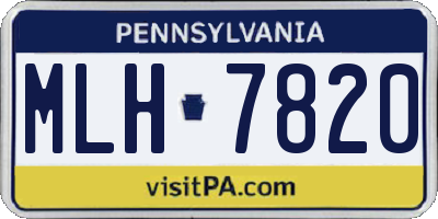 PA license plate MLH7820