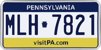 PA license plate MLH7821