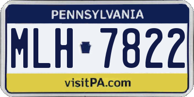 PA license plate MLH7822