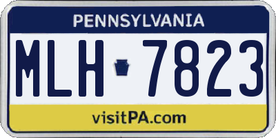 PA license plate MLH7823