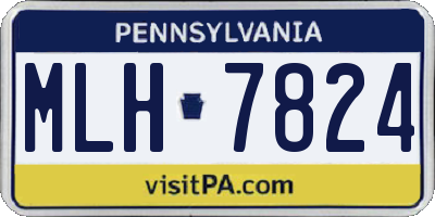 PA license plate MLH7824