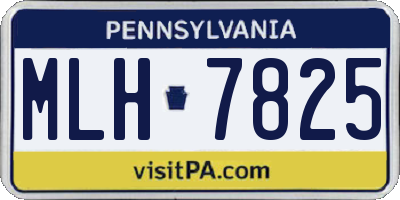 PA license plate MLH7825