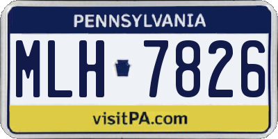 PA license plate MLH7826