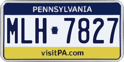 PA license plate MLH7827