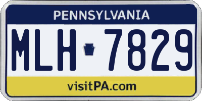 PA license plate MLH7829
