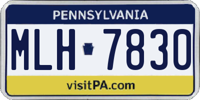 PA license plate MLH7830