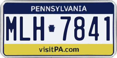 PA license plate MLH7841