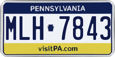 PA license plate MLH7843