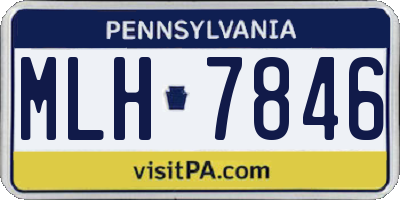 PA license plate MLH7846