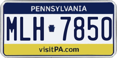 PA license plate MLH7850