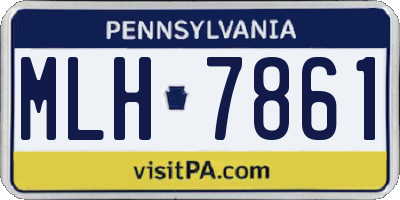 PA license plate MLH7861