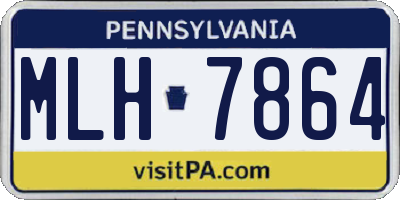 PA license plate MLH7864
