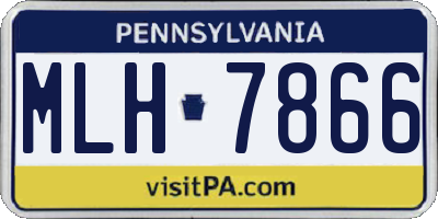 PA license plate MLH7866