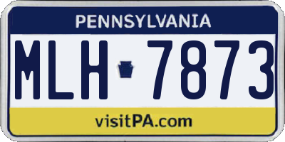 PA license plate MLH7873