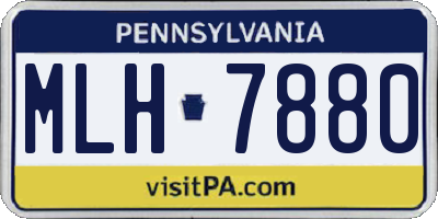 PA license plate MLH7880
