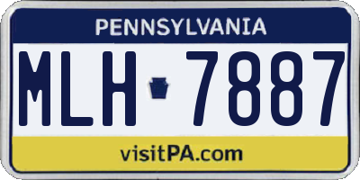 PA license plate MLH7887
