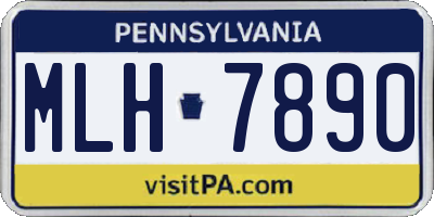 PA license plate MLH7890