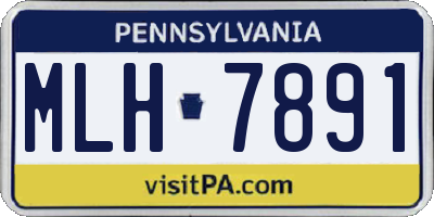 PA license plate MLH7891