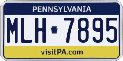 PA license plate MLH7895