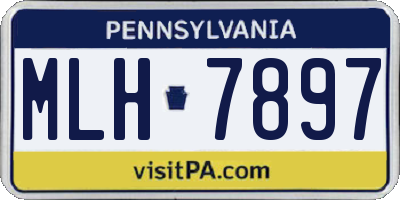 PA license plate MLH7897