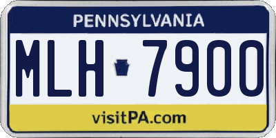 PA license plate MLH7900