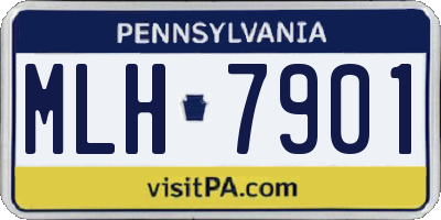 PA license plate MLH7901