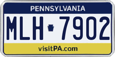 PA license plate MLH7902