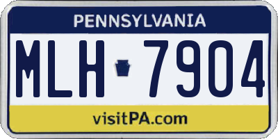 PA license plate MLH7904