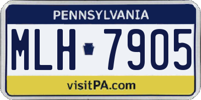 PA license plate MLH7905