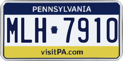 PA license plate MLH7910