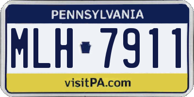PA license plate MLH7911