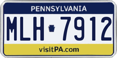 PA license plate MLH7912