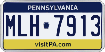 PA license plate MLH7913