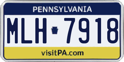 PA license plate MLH7918