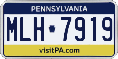 PA license plate MLH7919