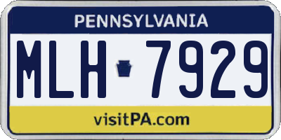 PA license plate MLH7929