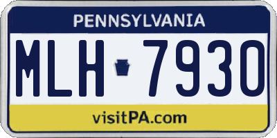 PA license plate MLH7930