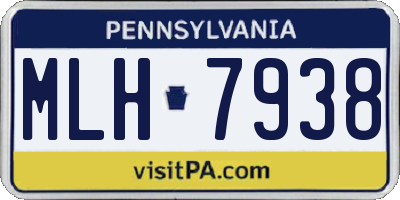 PA license plate MLH7938