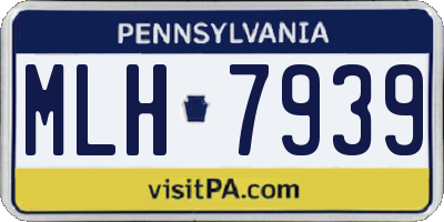 PA license plate MLH7939