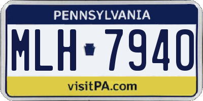 PA license plate MLH7940