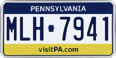 PA license plate MLH7941