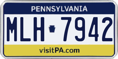PA license plate MLH7942