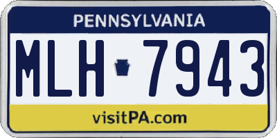 PA license plate MLH7943