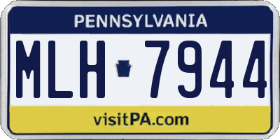 PA license plate MLH7944