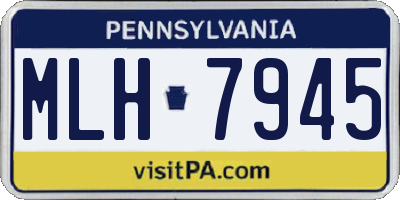PA license plate MLH7945
