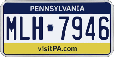 PA license plate MLH7946